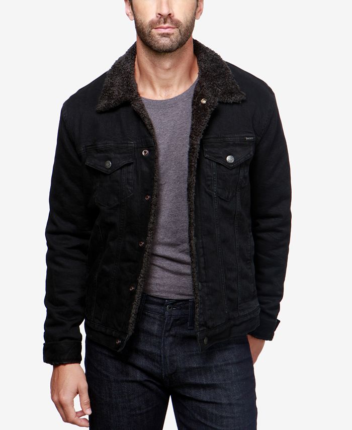 Lucky Brand Men's Lakewood Fleece-Lined Denim Jacket - Macy's