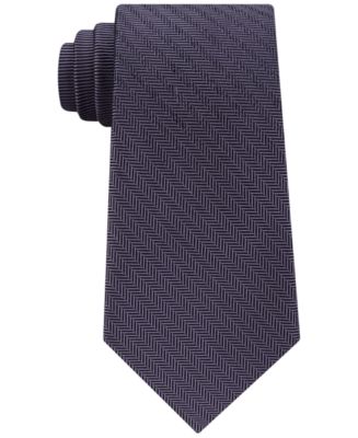 Michael Kors Men's Herringbone Twill Panel Silk Tie - Macy's