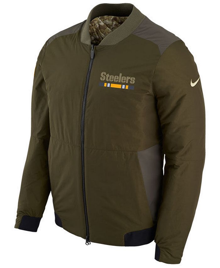 Nike Men's Pittsburgh Steelers Salute To Service Bomber Jacket Macy's