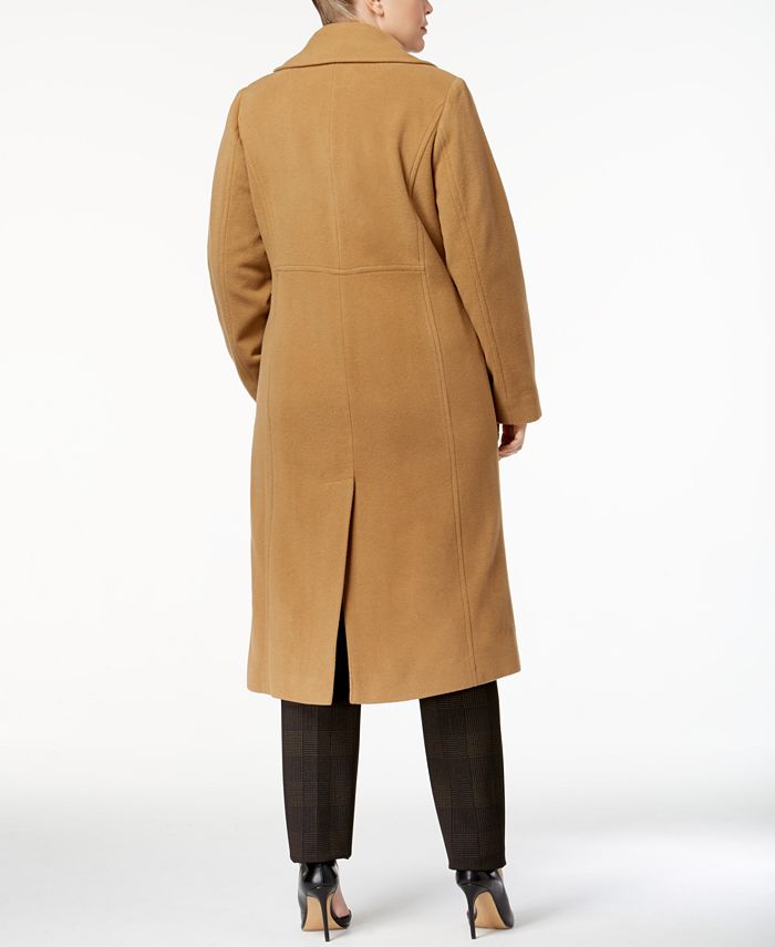 Anne Klein Plus Size WoolCashmere Maxi Walker Blend Coat Macy's