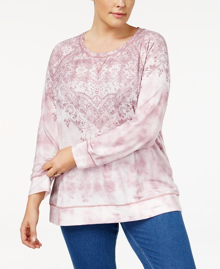 Style & Co Plus Size Printed Top, Created for Macy's - Macy's