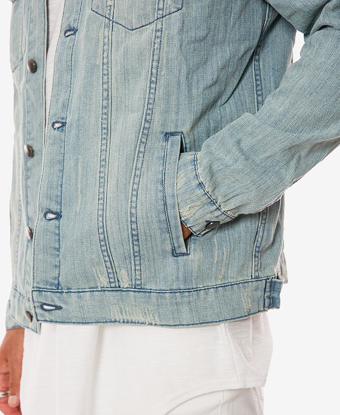 Jaywalker Men s Light Indigo Ripped Denim Jacket Macy s