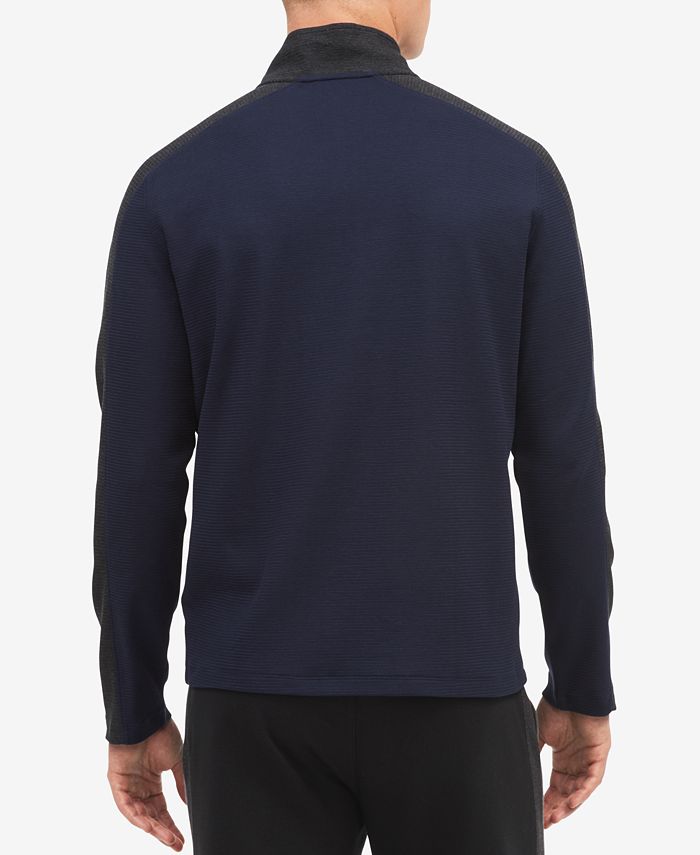 Calvin Klein Men's Colorblocked Quarter-Zip Sweater - Macy's