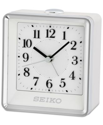 Seiko - Silver-Tone Alarm Clock
