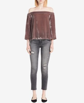 calvin klein velvet pants