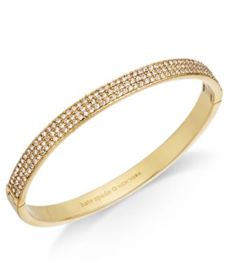 kate spade new york - Gold-Tone Pav&eacute; Bangle Bracelet
