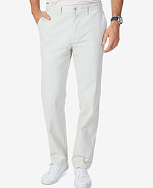 Men's Classic-Fit Stretch Solid Flat-Front Chino Deck Pants  