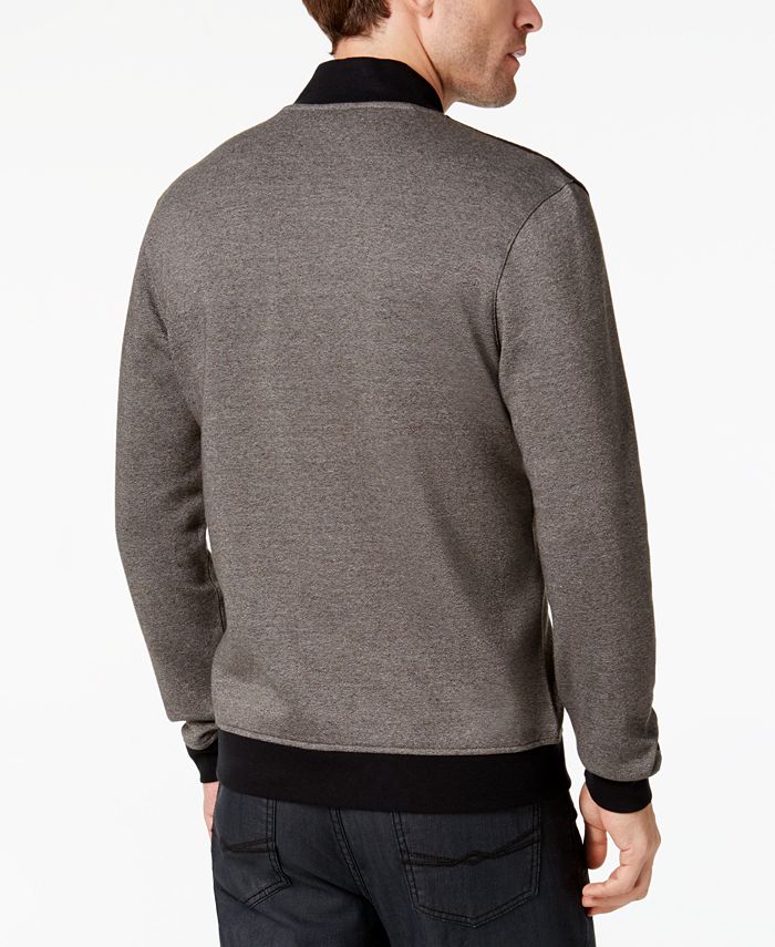 Alfani Mens Ribbed Bomber Jacket Heather Gray Size Xxlarge main image 1