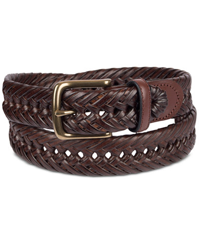 Tommy Hilfiger Men's Braided Leather Belt - All Accessories - Men - Macy's