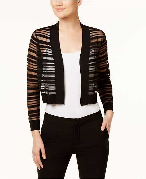 Calvin Klein SheerStripe Shrug & Reviews Sweaters Women Macy's