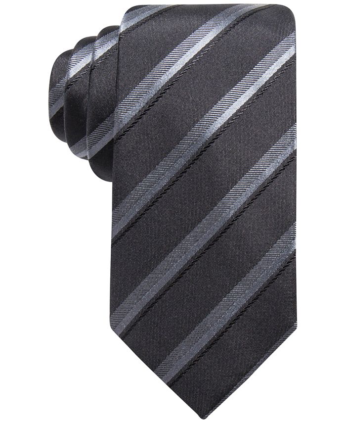 Alfani Men's Stripe Slim Silk Tie, Created for Macy's - Macy's
