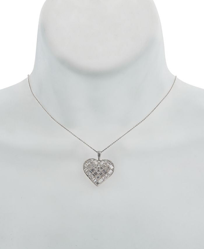 Giani Bernini Cubic Zirconia Heart Pendant Necklace in Sterling Silver ...