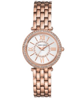 Anne Klein - Women's Rose Gold-Tone Bracelet Watch 30mm