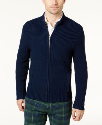 mens wool zipper cardigan