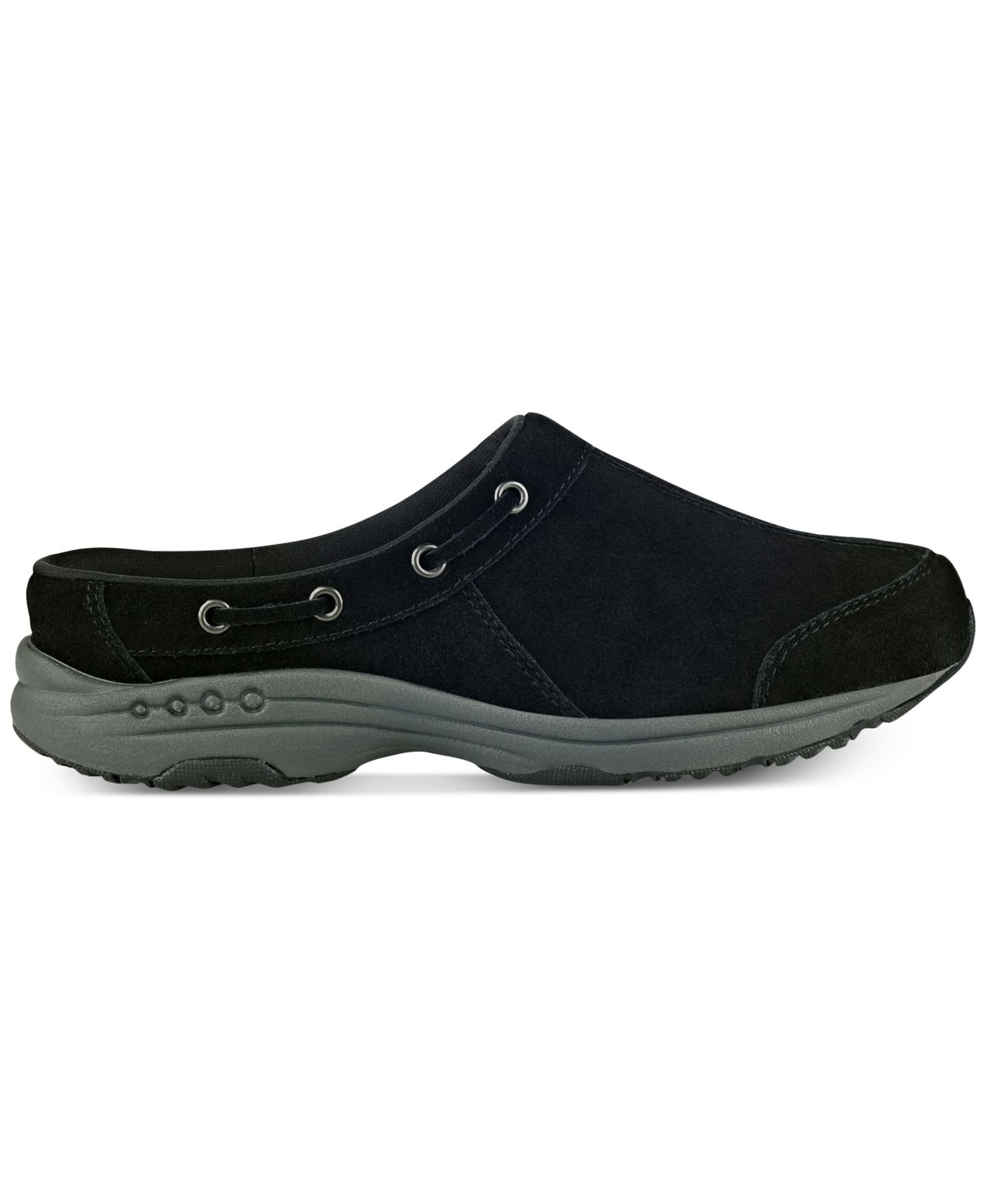 Женские кроссовки Easy Spirit Travelport Nautical Mule Walking, цвет: Чёрный замшевый — фото 2