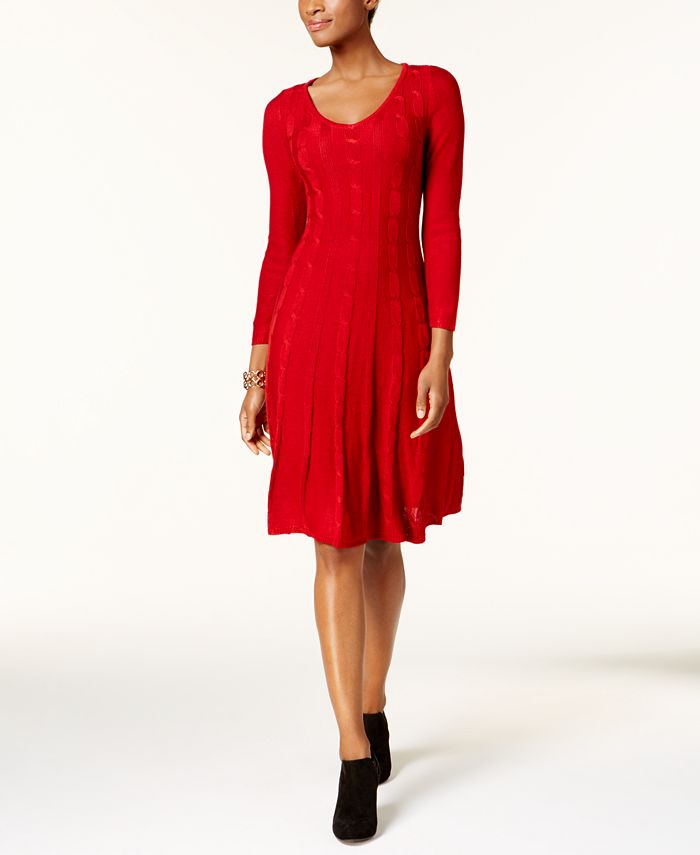 Nine west cable knit sweater sales dress