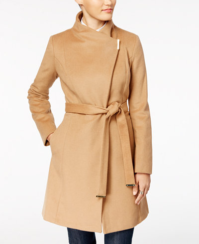 MICHAEL Michael Kors Wool-Blend Belted Walker Coat - Coats - Women - Macy's