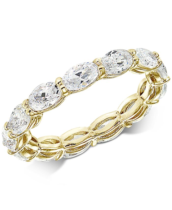 Giani Bernini Cubic Zirconia Oval Eternity Band in 18k GoldPlated