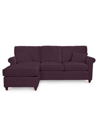 Lidia 82" Fabric 2-Pc. Reversible Chaise Sectional Sofa with Storage Ottoman - Custom Colors, Created for Macy's