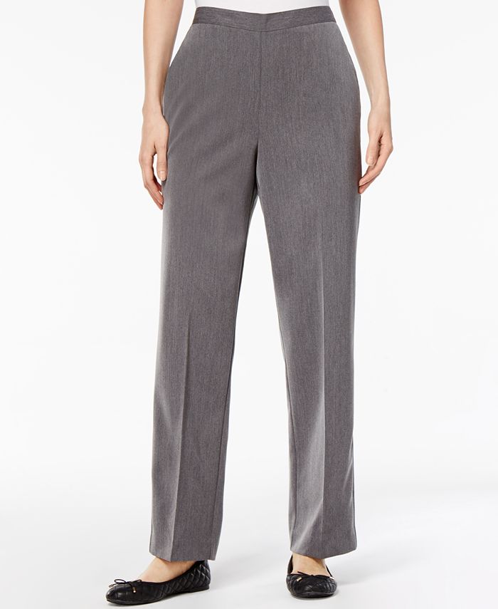 Alfred Dunner Petite Pull-On Straight-Leg Pants & Reviews - Pants ...
