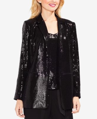 Vince Camuto Notched-Collar Sequined Blazer