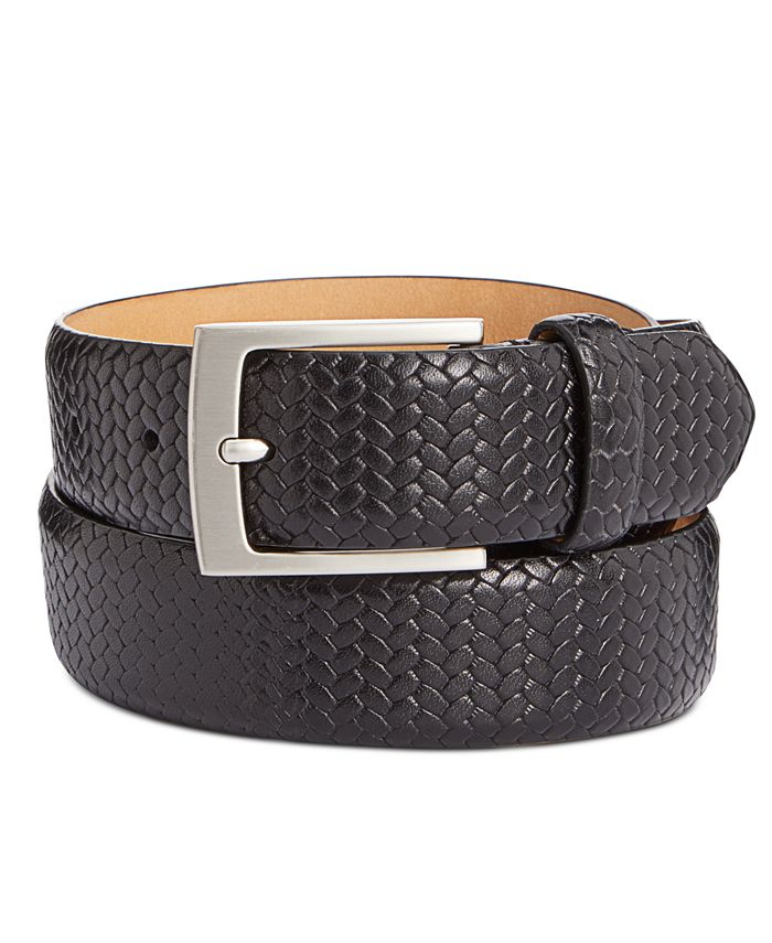 Tasso Elba Men's Braided Leather Belt, Created for Macy's - Macy's