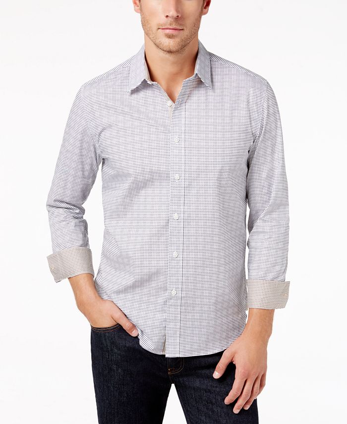 ConStruct Con.Struct Men's Grid-Print Shirt, Created for Macy's ...