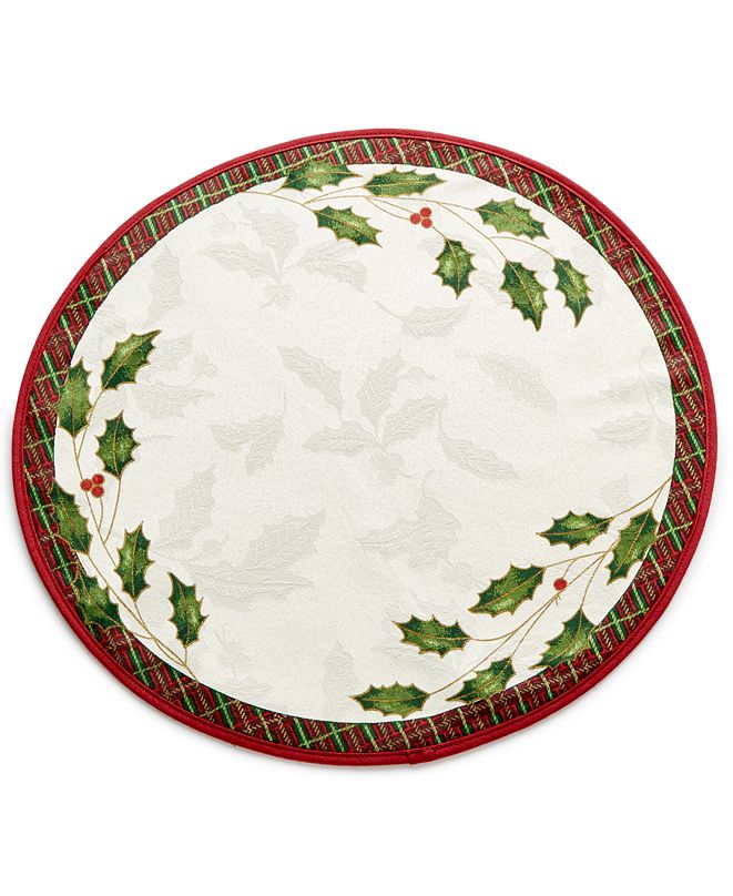 Lenox CLOSEOUT! Table Linens, Holiday Nouveau Round Placemat & Reviews