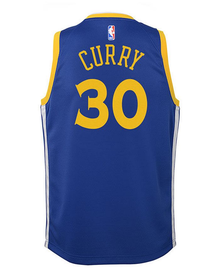 Nike Stephen Curry Golden State Warriors Icon Swingman Jersey, Big Boys ...
