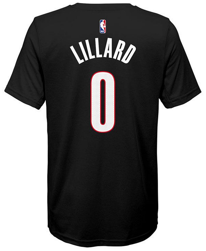 Nike Damian Lillard Portland Trail Blazers Icon Name & Number T-Shirt ...