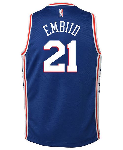 Nike Joel Embiid Philadelphia 76ers Icon Swingman Jersey Big Boys
