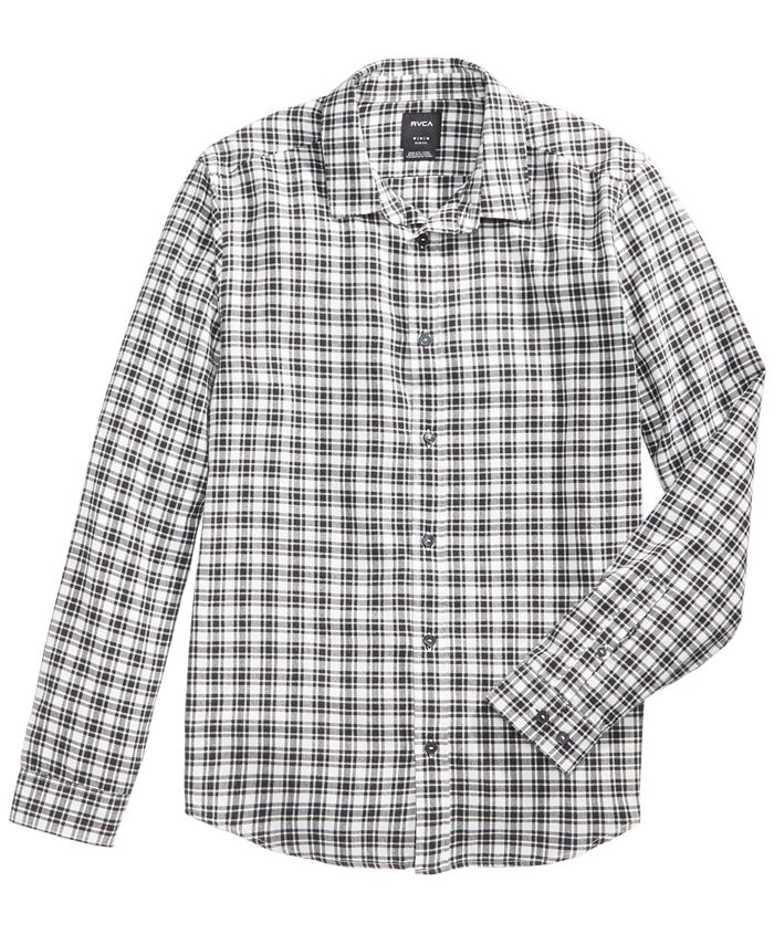 RVCA Men's Hayes Plaid Flannel Shirt - Macy's