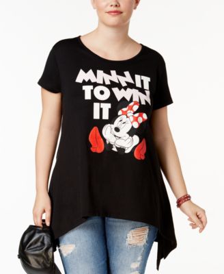 Disney - Plus Size Minnie Mouse Asymmetrical High-Low Hem T-Shirt