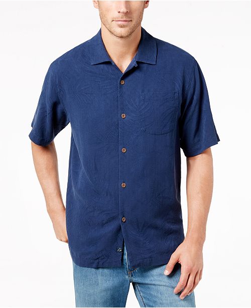 Tommy Bahama Men S Tiki Palms Silk Short Sleeve Shirt Created For