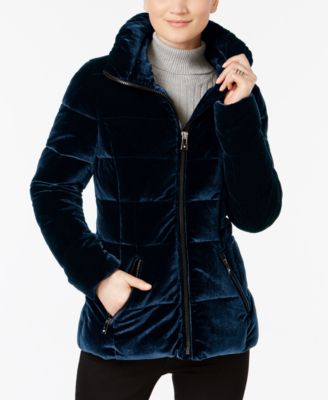 dkny velour puffer jacket