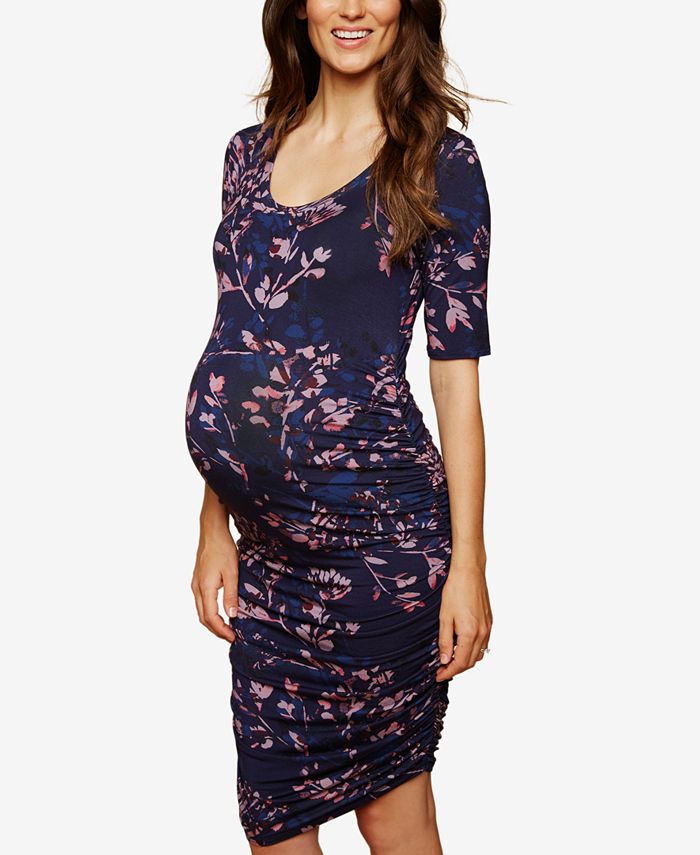 Motherhood Maternity Ruched Dress - Macy's
