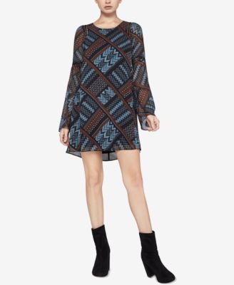 BCBGeneration Women's Printed Slip Dress – Lace Trim Adjustable Strap Dress - View #2