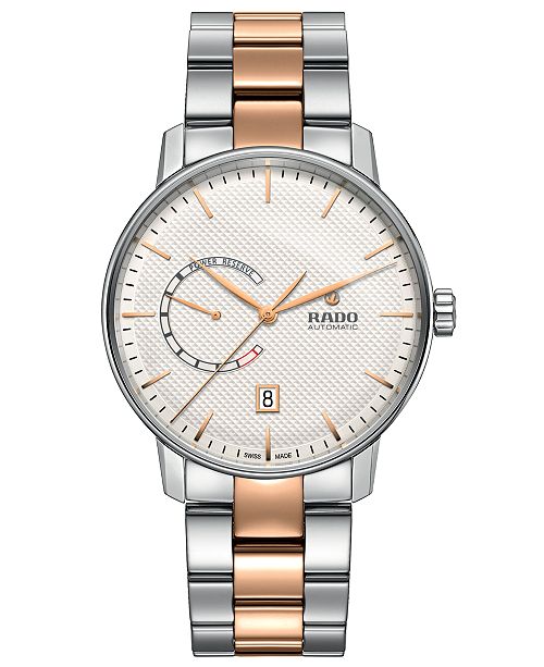 Rado Men S Swiss Automatic Coupole Classic Stainless Steel Rose Gold Tone Pvd Bracelet Watch 41mm Reviews All Fine Jewelry Jewelry Watches Macy S