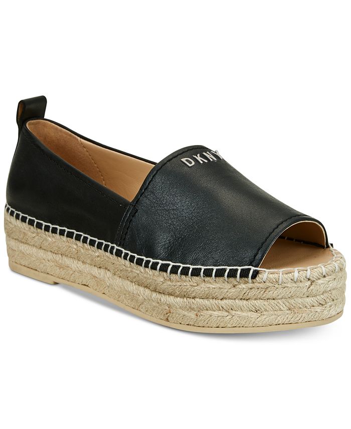 DKNY Mer Peep-toe Espadrille Sandals, Created For Macy's in Black