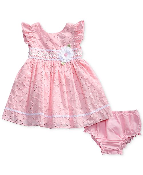 Sweet Heart Rose Floral Trim Eyelet Dress Baby Girls Reviews