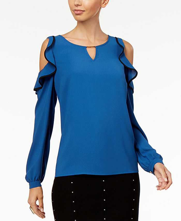 Thalia Sodi Ruffled Off-The-Shoulder Top, Created for Macy's - Macy's