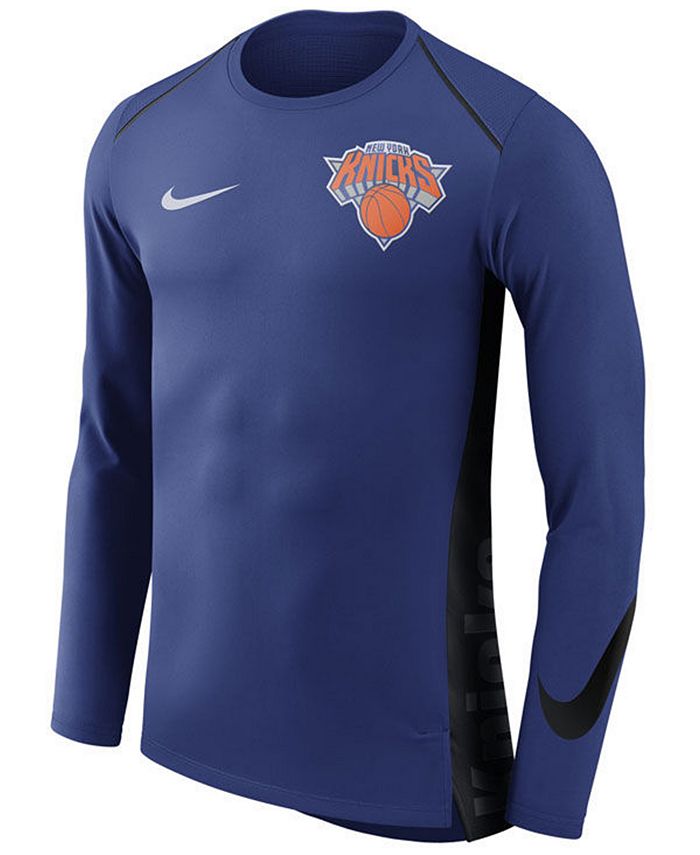 Nike Men's New York Knicks Hyperlite Shooter Long Sleeve T-Shirt ...