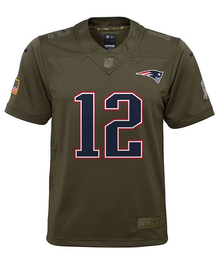 Nike Tom Brady New England Patriots Salute To Service Jersey, Big Boys  (8-20) - Macy's