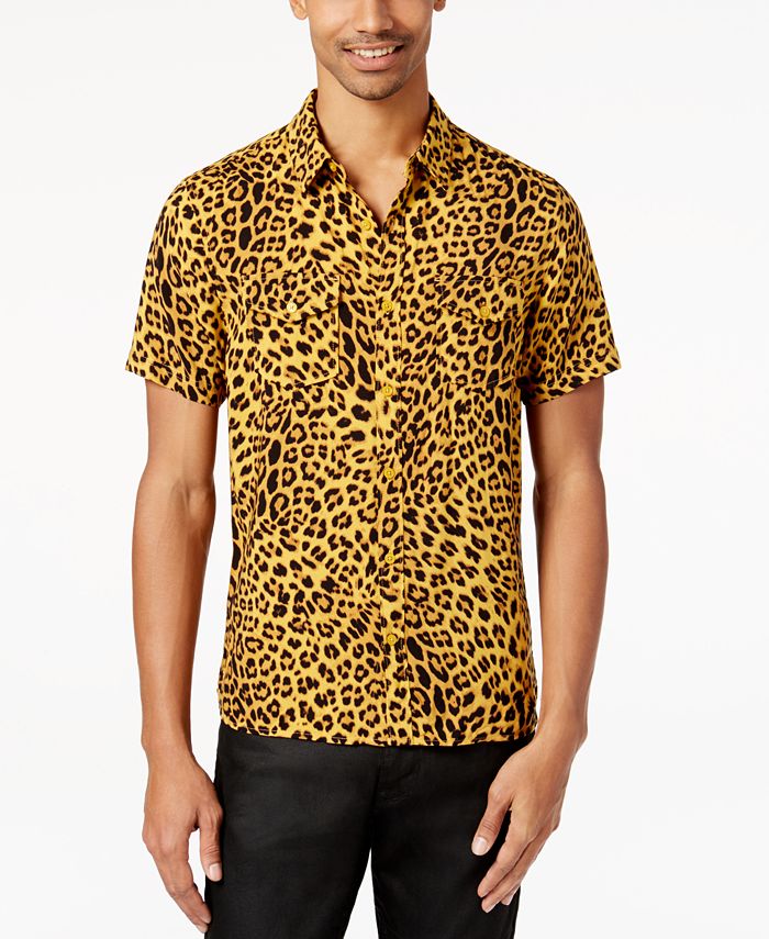 bereiden bloem Overleving GUESS Men's Leopard-Print Shirt & Reviews - Casual Button-Down Shirts - Men  - Macy's