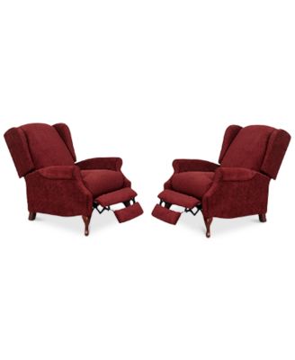 Furniture - Edie Fabric Recliner Chairs, Set of 2