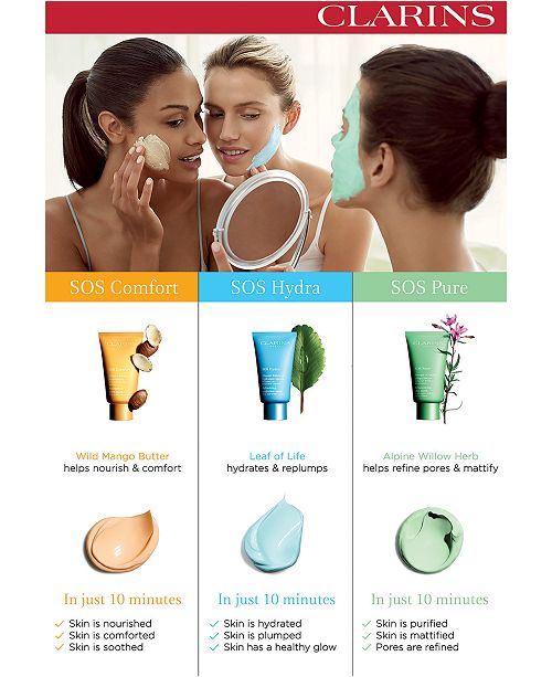 Clarins Sos Comfort Nourishing Balm Mask 2 3 Oz Reviews Skin