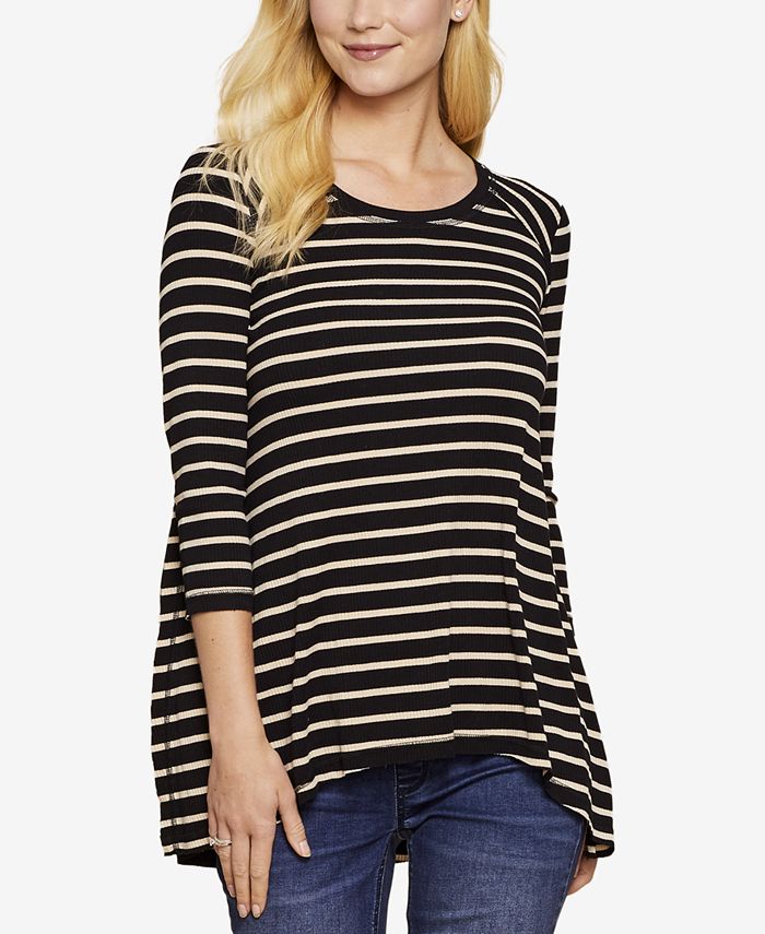 Jessica Simpson Maternity Striped Ruched Top - Macy's  Jessica simpson  maternity, Maternity tops, Maternity clothes