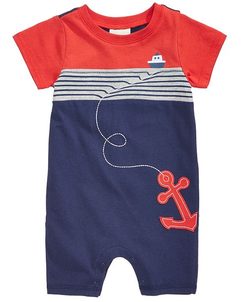 First Impressions Baby Boys Cotton Nautical Romper Created For