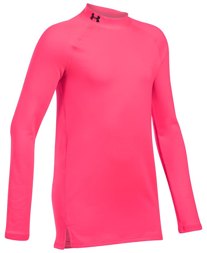 Under Armour Big Girls Fitted Cold Gear Mock Turtleneck Top - Macy's
