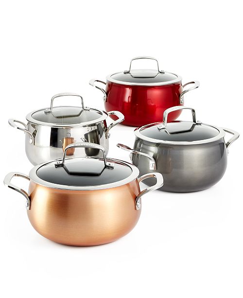 Belgique Hard-Anodized 3-Qt. Soup Pot with Lid, Created for Macy's - Macy's